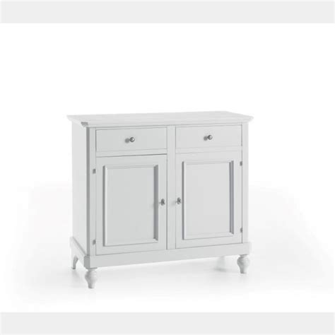 Credenza In Legno Bianco Laccato Con Pomelli Anticati Cm X