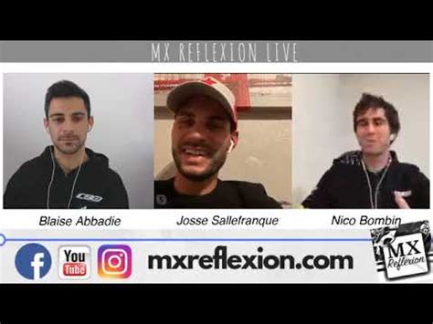 MX Reflexion Live Avec Josse Sallefranque YouTube