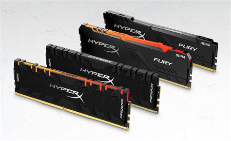 HyperX Adds New Predator DDR4 RGB And FURY DDR4 RGB Memory Modules Up