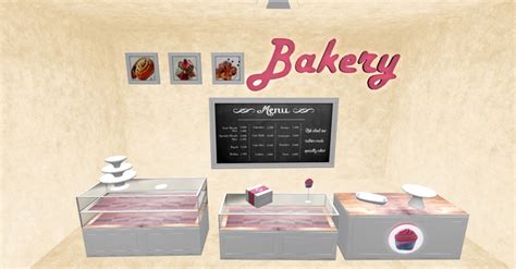 Second Life Marketplace Bakery Furniture