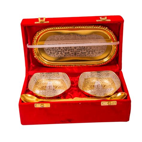 Silver And Gold Special Brass Bowl Set Of Pieces At Rs Piece