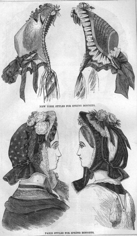 Civil War Bonnets Were Worn By Women During The 1860s Bonnets Were