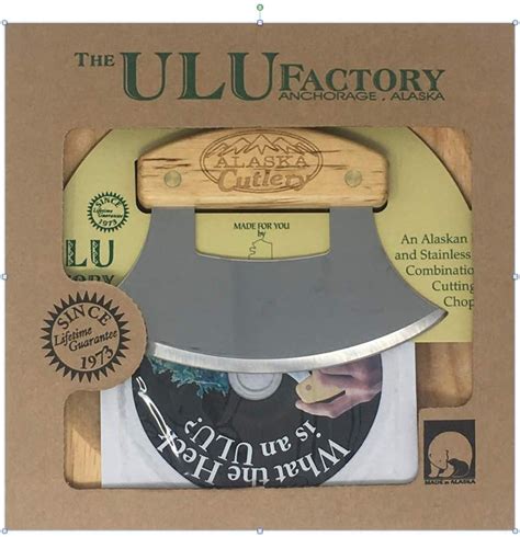 The Ulu Factory Alaska Ulu Knife Set With Chopping Bowl