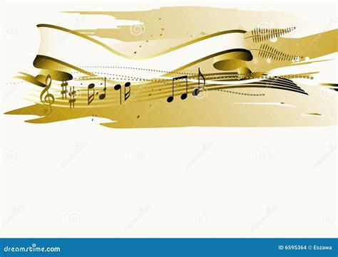 Musical banner stock vector. Image of glow, gold, grey - 6595364