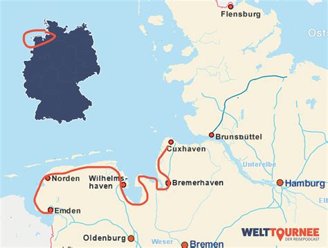 Eine Nordseeküstenradweg Tour für Ohren Reisepodcast