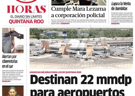 Portadas De Prensa En Quintana Roo 15 De Diciembre Del 2023