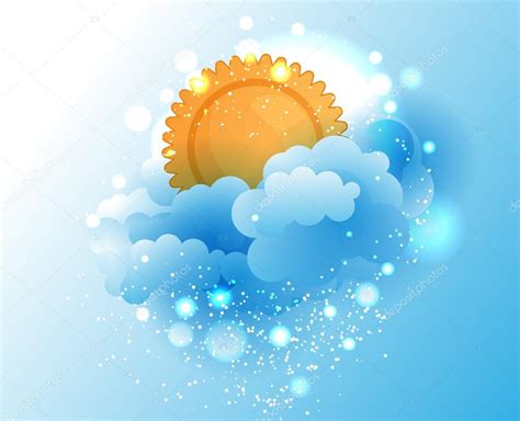 Cielo De Dibujos Animados Nube Y Sol Stock Vector By BlackSpring1