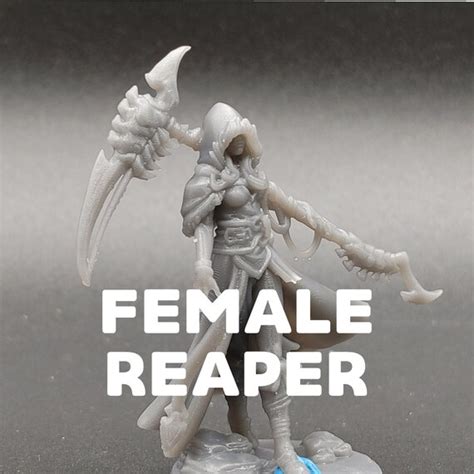 Female Reaper Galaad Miniatures Dandd Dungeons And Dragons Etsy