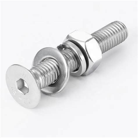 Combination DIN7991 316 Hex Socket Fasteners Screw Nuts And Washer