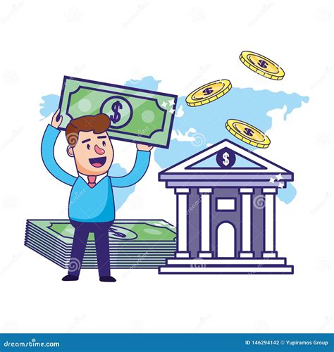 Saving Money Cartoon Stock Vector Illustration Of Invest 146294142