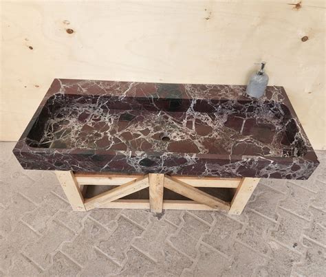 Rosso Levanto Marble Sink Wall Hanging Marble Sink Special Etsy