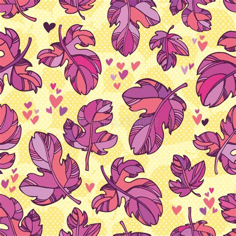 Seamless Pattern Of Autumn Leaves Stock Vector Illustration Of