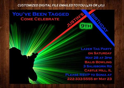 Free Printable Laser Tag Invitation Template Free Printable