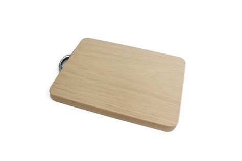 Wooden chopping board w/metal handle - Calder