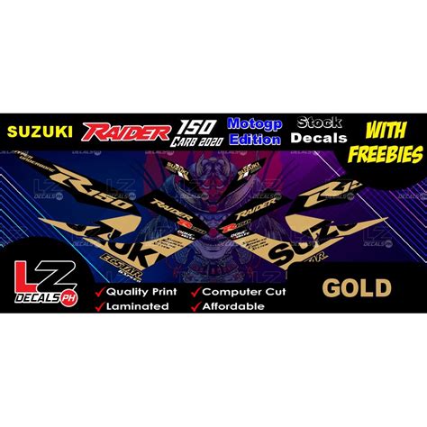 Suzuki Raider 150 Motogp Edition 2020 Carb Stock Decals Stickers