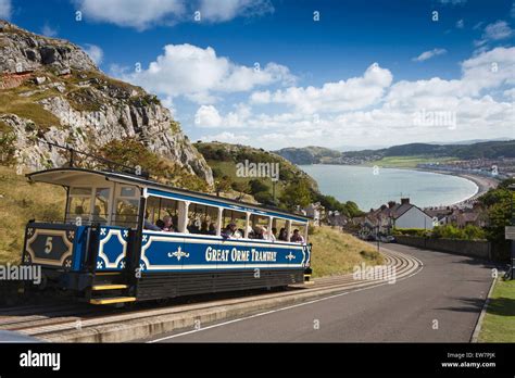 Uk Wales Conwy Llandudno Ty Gwyn Road Great Orme Tramway Tram