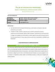 U3 Solucion Caso A5 Docx Pdf T ALLER DE PORTAFOLIOS PROFESIONAL