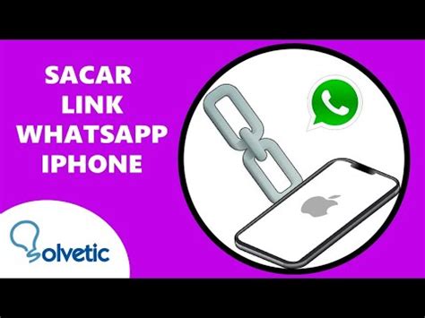 Cómo SACAR el LINK de WhatsApp en iPhone YouTube