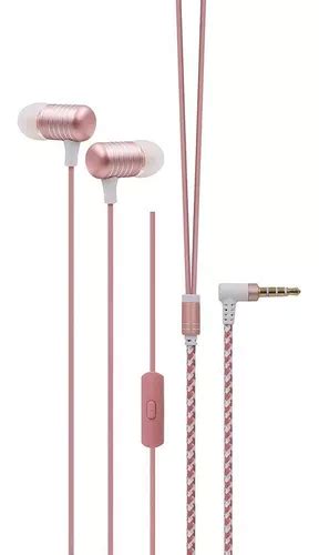 Auriculares intraurales con micrófono con cable en oro rosa MercadoLibre