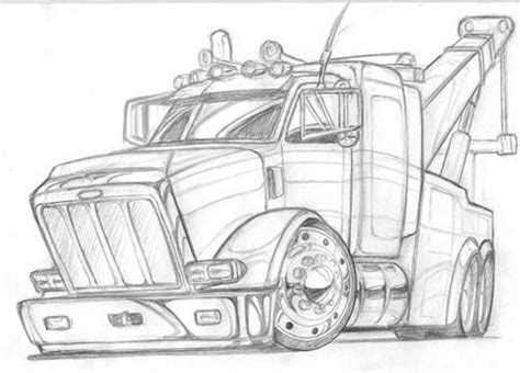 Tow Truck Sketch at PaintingValley.com | Explore collection of Tow ...