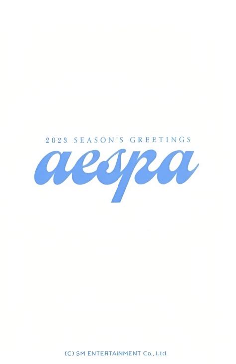 ÆSPA SEASONS GREATINGS 2023 PHOTOCARD BACK SCAN VER PHOTOCARDS