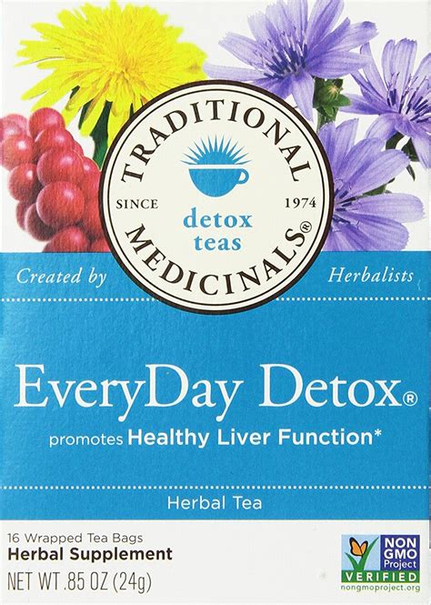 Traditional Medicinals Everyday Detox Tea 16 Tea Bags Pack Of 6 N10 Free Image Download