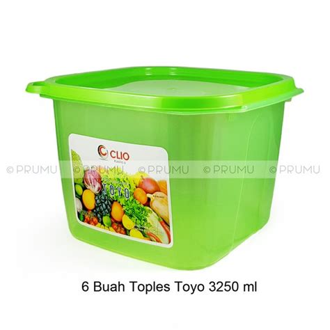 Jual Grosir Toples Plastik 3250ml Toples Kotak Toples Bening Food