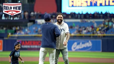 Field view of Mike Evans' first pitch | 06/12/2024 | Tampa Bay Rays