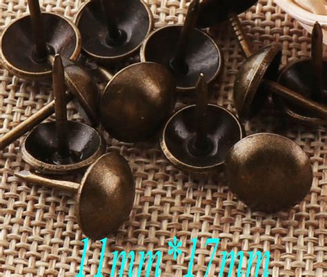 100 Pcs Antique Bronze Upholstery Tacks11mm Nailhead Tacks Etsy