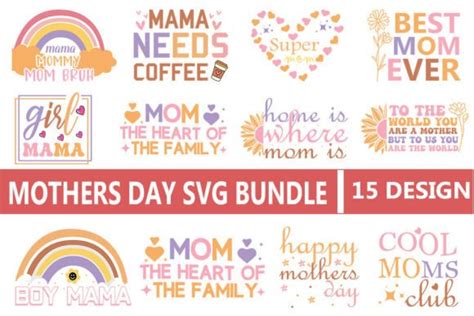 Retro Mothers Day Svg Bundle Graphic By Design Tech · Creative Fabrica