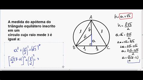 Area Do Triangulo Equilatero Inscrito Na Circunferencia