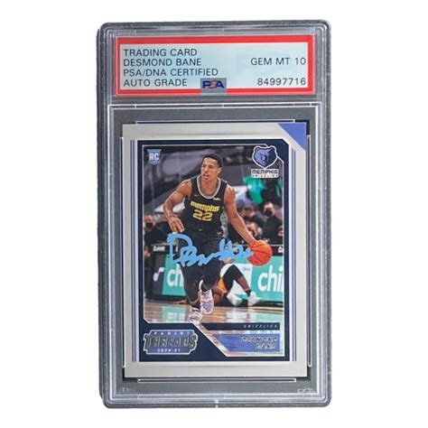 Desmond Bane Signed 2020 21 Panini Chronicles 92 PSA Autograph