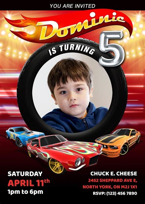 Hot Wheels Invitation