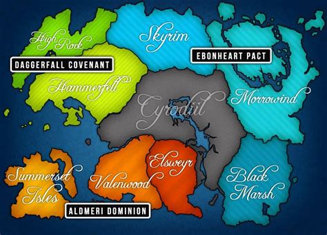 Map of Tamriel | Elder scrolls online, Elder scrolls, Elder scrolls skyrim