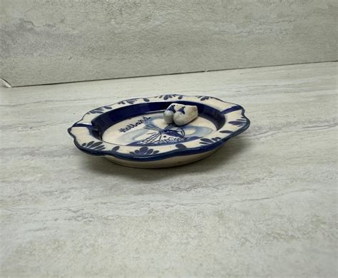 Vintage Delft Blue Holland Hand Painted Porcelain Ashtray Ebay