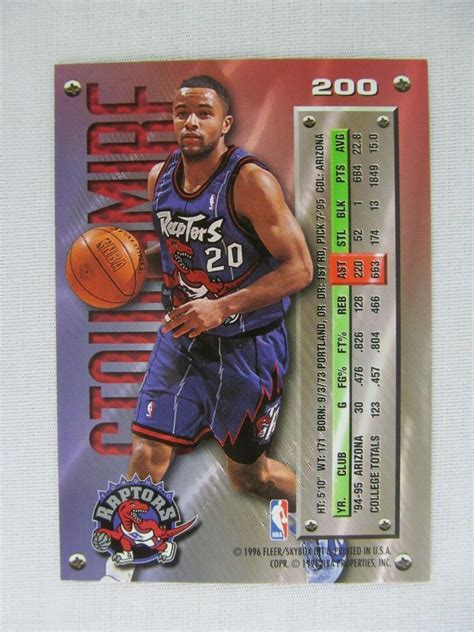 Damon Stoudamire Toronto Raptors 1996 Fleer Metal Basketball Card 200