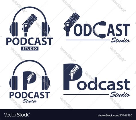 Podcast logo Royalty Free Vector Image - VectorStock