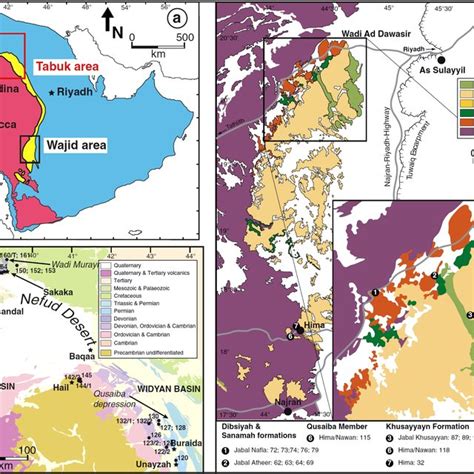 A Simplified Geologic Map Of The Arabian Peninsula Showing The Study