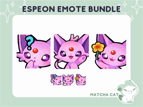 Espeon Emote Bundle Cute Pokemon Emotes For Twitch And Discord