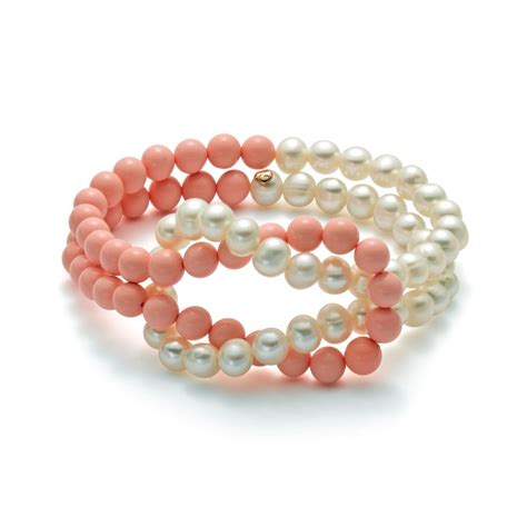 MILUNA Bracciale Donna Con Corallo Rosa E Perle PBR2438