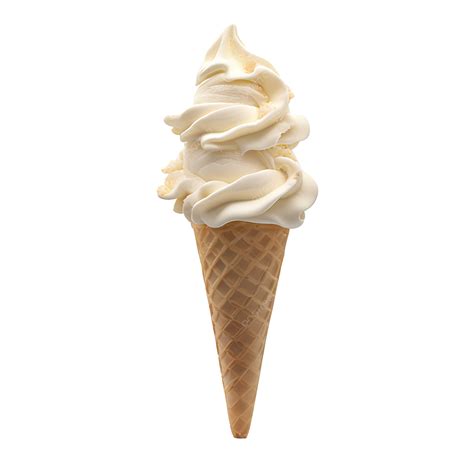 Vanilla Ice Cream Swirl In Cone Vanilla Ice Cream Cone Png