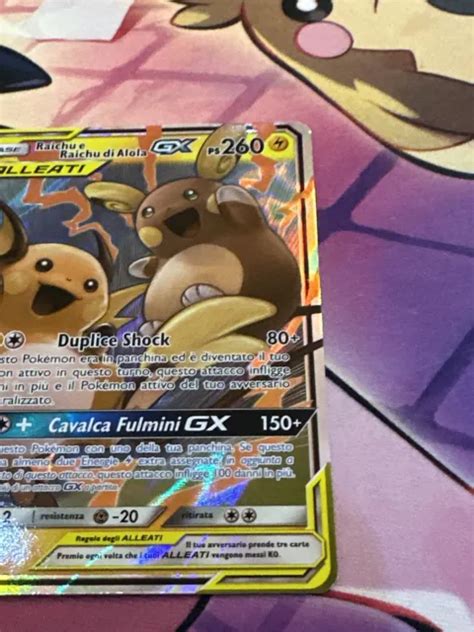 Carta Pokemon Raichu E Raichu Di Alola Gx Ita Nm Sintonia