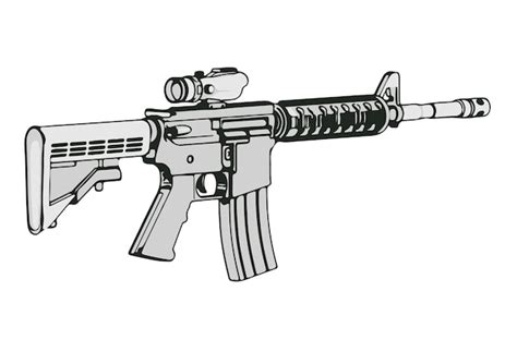 M4 Carbine Line Drawing