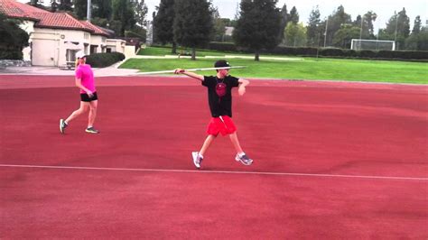 Jordan 12 Years Old Learning The Javelin Throw Youtube