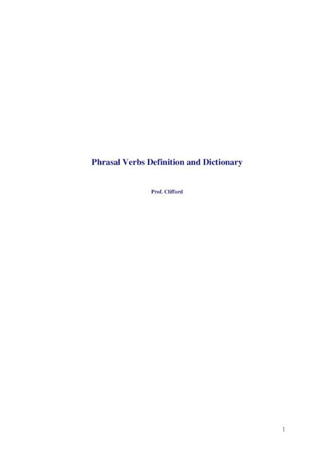 (PDF) Phrasal Verbs Explanation and Dictionary - DOKUMEN.TIPS 