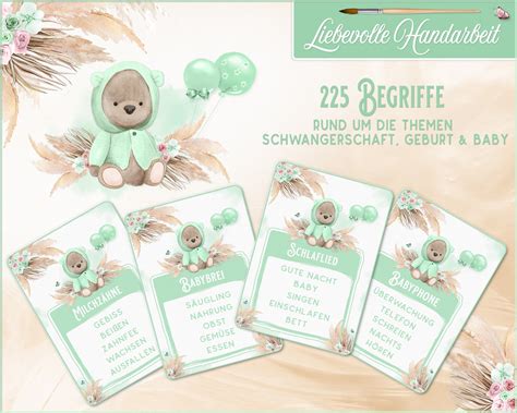 Babyparty Tabu Spiel Boho Teddybär Baby Shower Party Etsy Schweiz