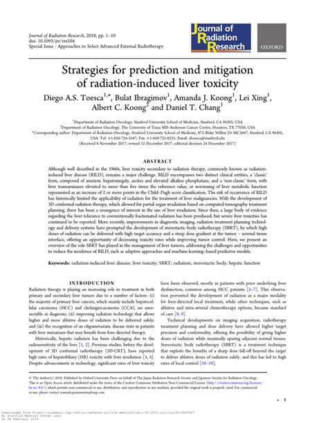 Pdf Strategies For Prediction And Mitigation Of Radiation Induced