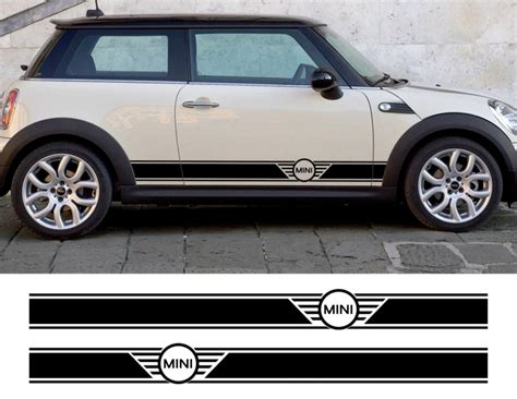 Mini Cooper Side Stripes Sticker Decals Racing Graphics Adhesive Vinyl