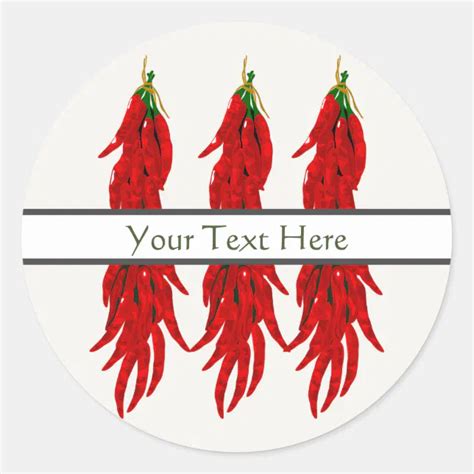 Dried Chili Peppers Classic Round Sticker Zazzle