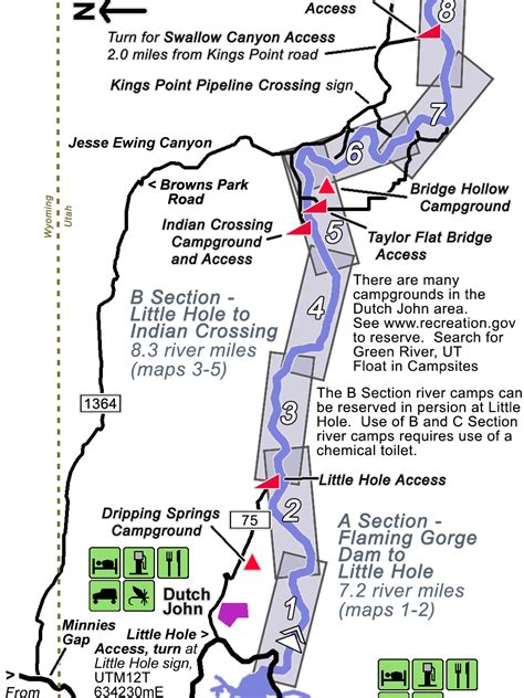 Flaming Gorge Green River Map